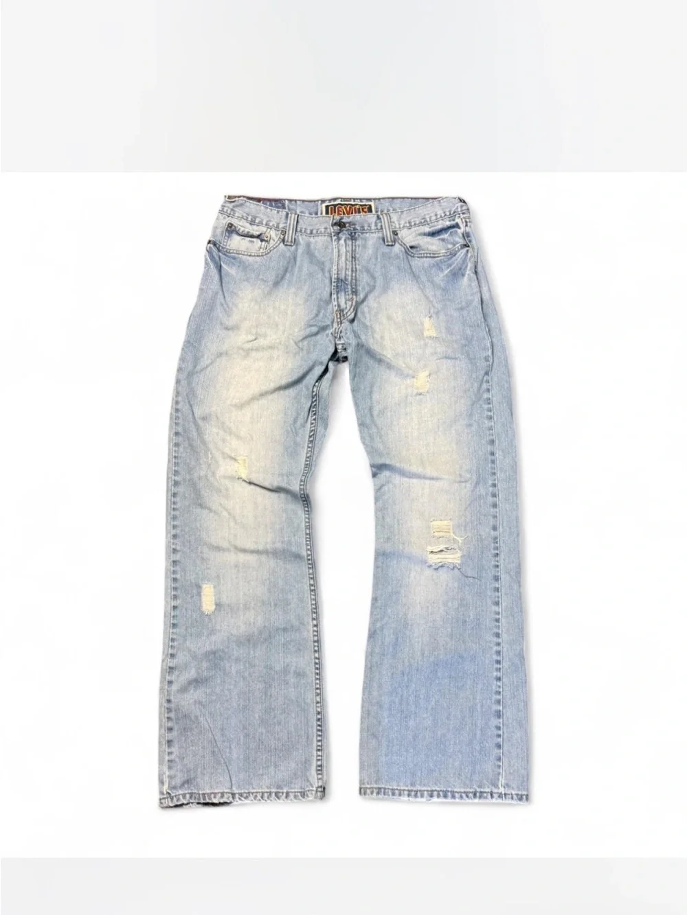 Levi's vintage 527 Light Blue Low Distressed Bootcut Jeans
